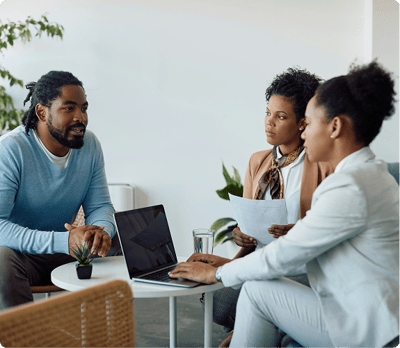 Three People Discussion